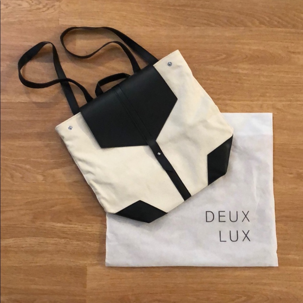 Deux Lux Canvas & Vegan Leather Demi Backpack 🎒